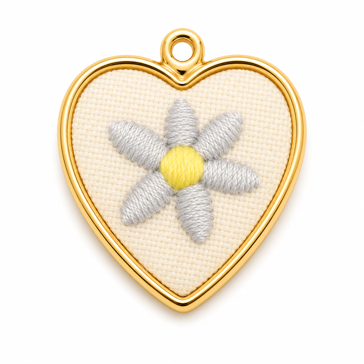 CHARM CUORE MARGHERITA AZZURRA