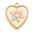 CHARM CUORE MARGHERITA AZZURRA