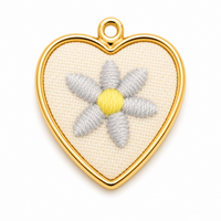 CHARM CUORE MARGHERITA AZZURRA