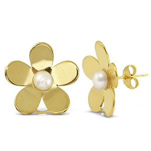 OMAGGIO ORECCHINI FIORE CON PERLA