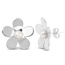 OMAGGIO ORECCHINI FIORE CON PERLA