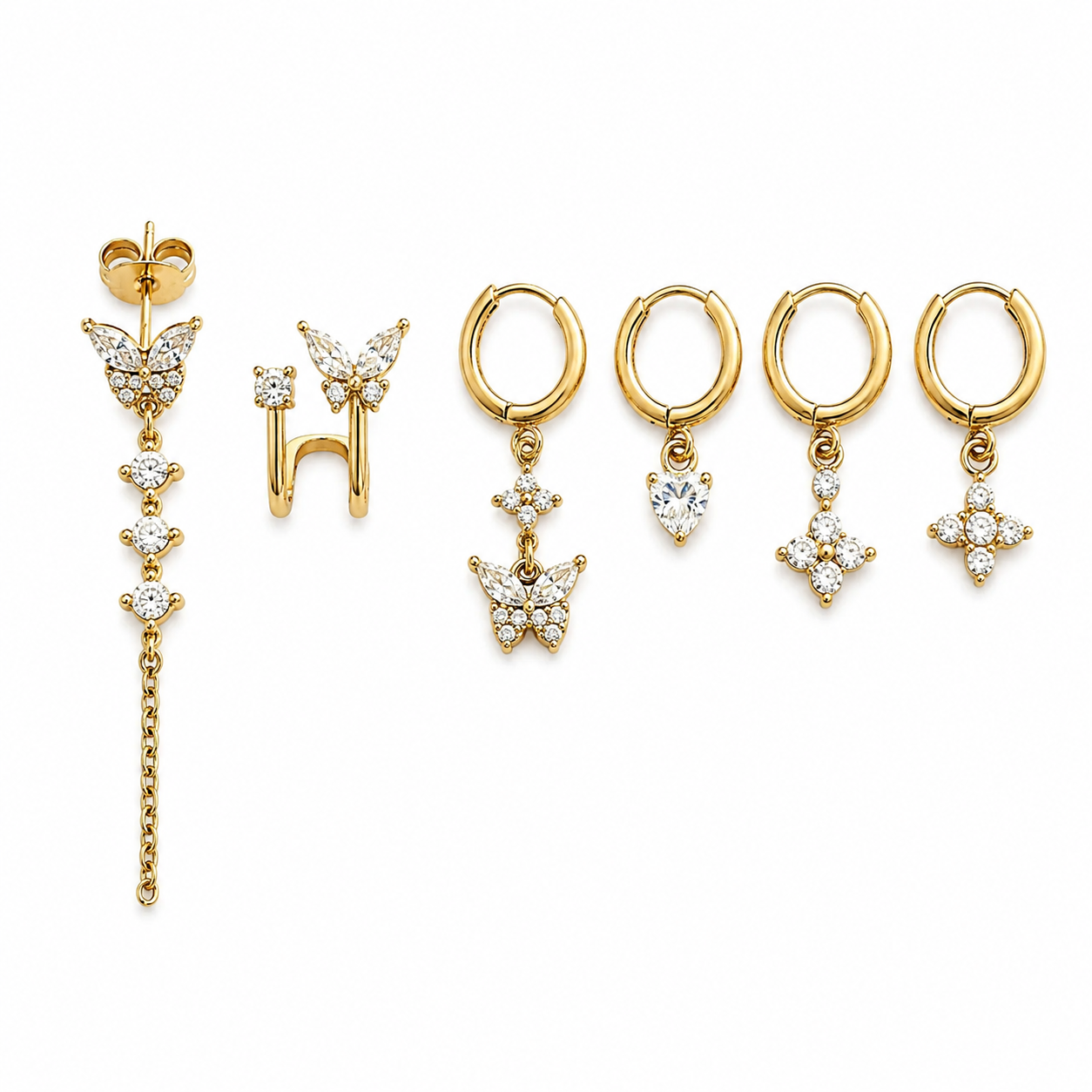 SET ORECCHINI BUTTERFLY