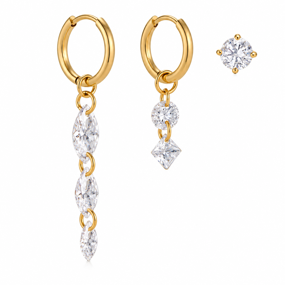 SET DA 3 ORECCHINI SHINE COLLECTION