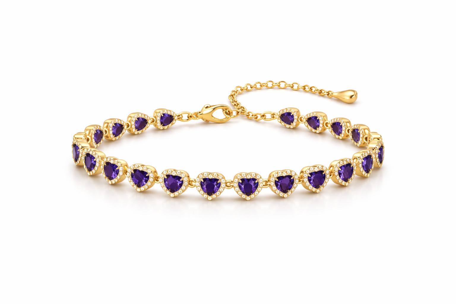 BRACCIALE LOVELY HEART AMETISTA
