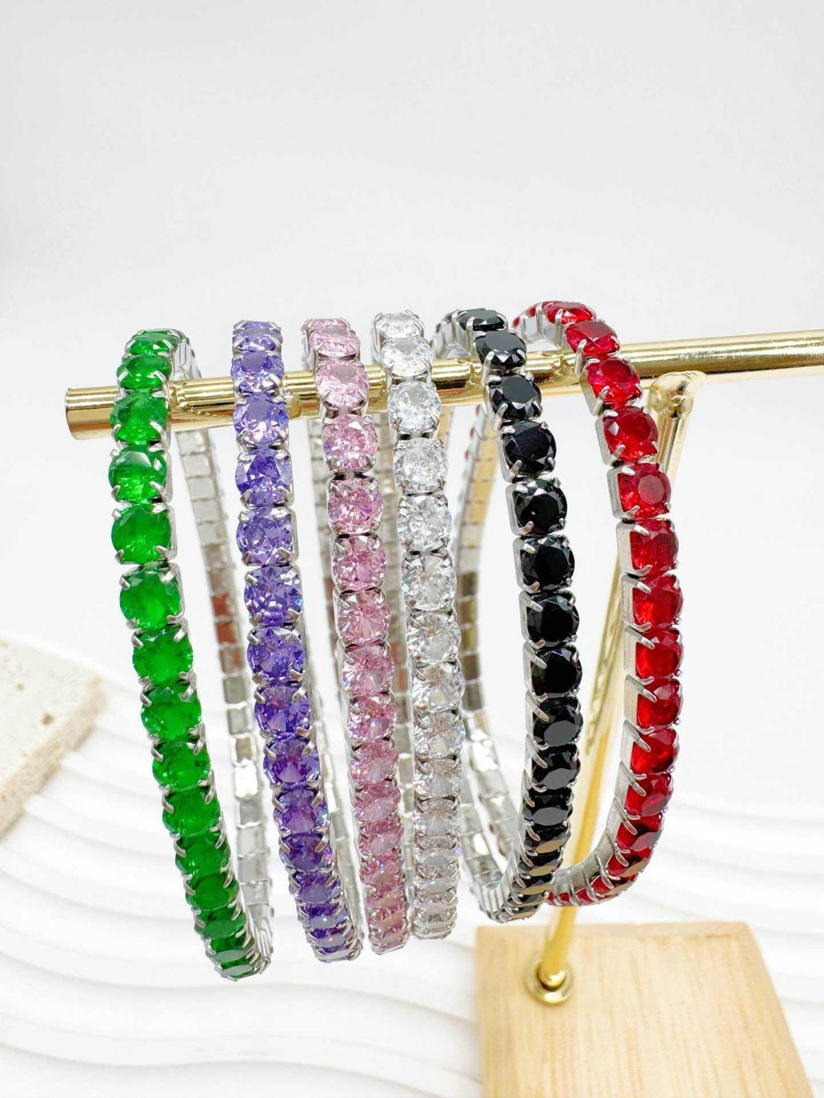 BRACCIALE TENNIS COLOR 4MM