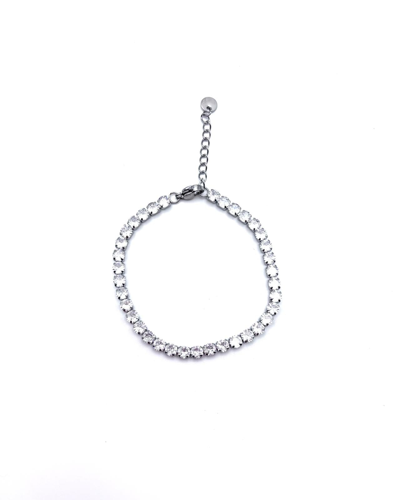 BRACCIALE TENNIS CRYSTALIA SILVER