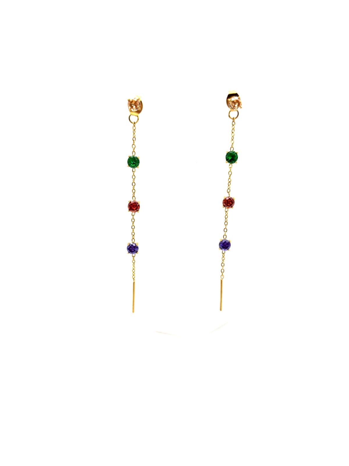 ORECCHINI SALISCENDI LUCE 4MM