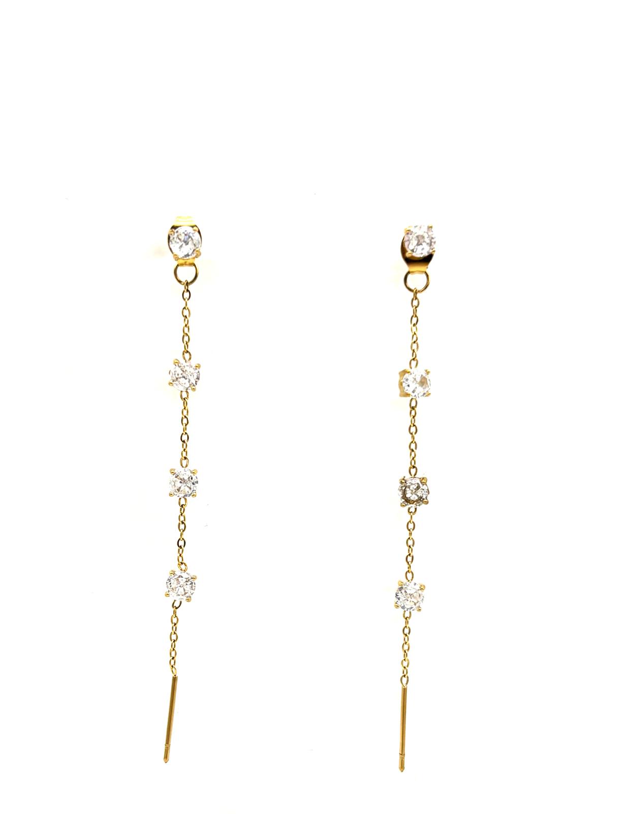 ORECCHINI SALISCENDI LUCE 4MM