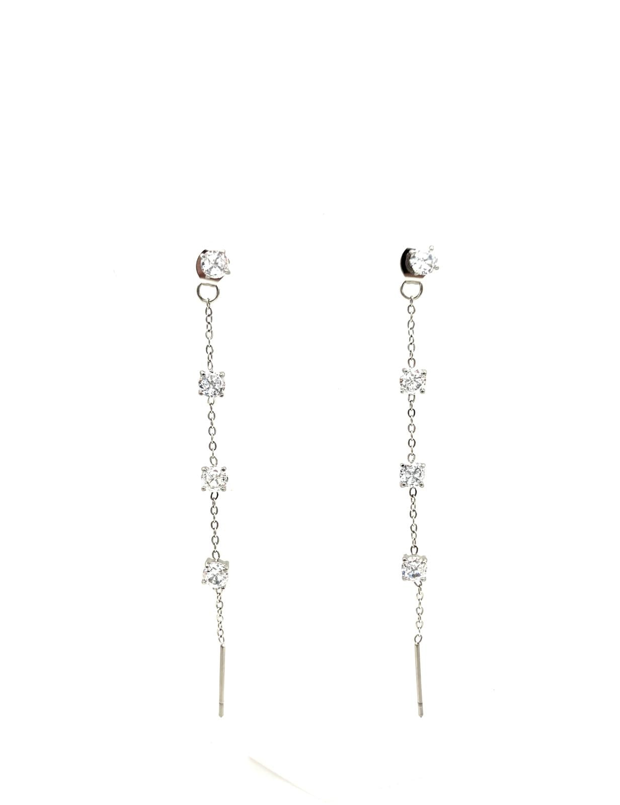 ORECCHINI SALISCENDI LUCE 4MM