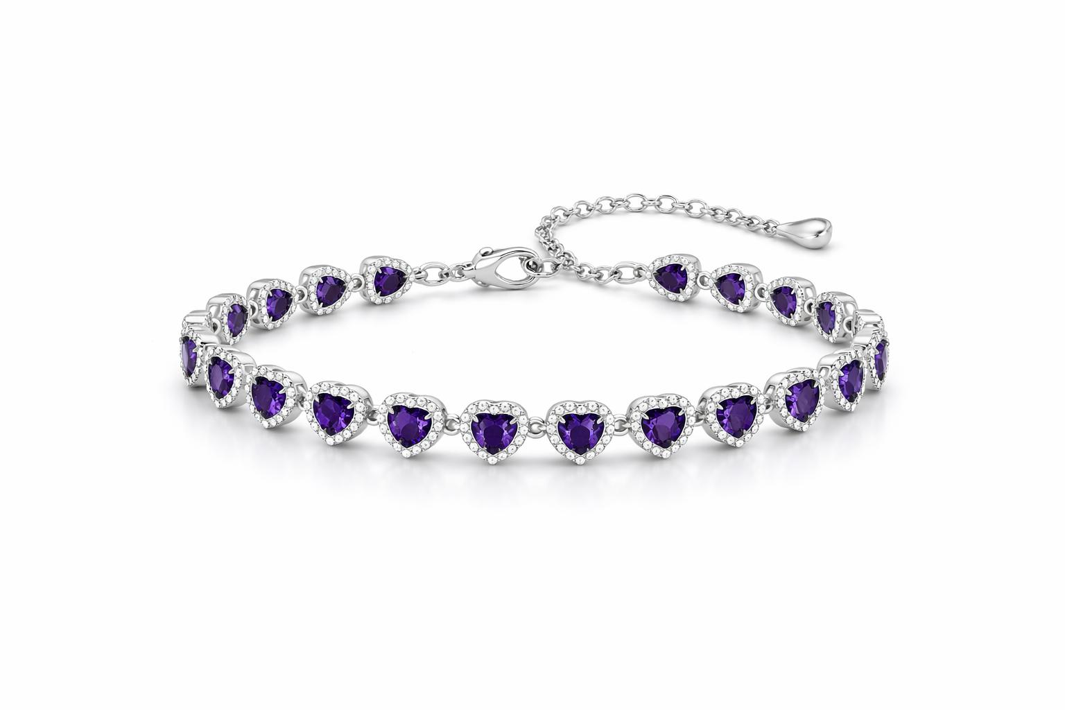 BRACCIALE LOVELY HEART AMETISTA