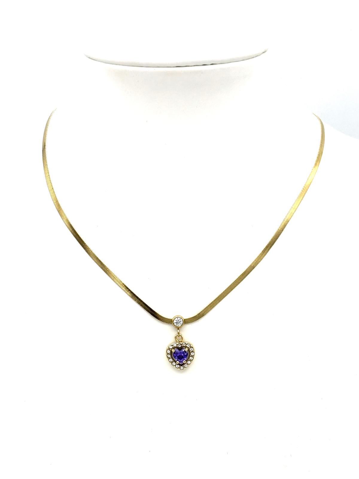 COLLANA SNAKE CUORE DI LUCE