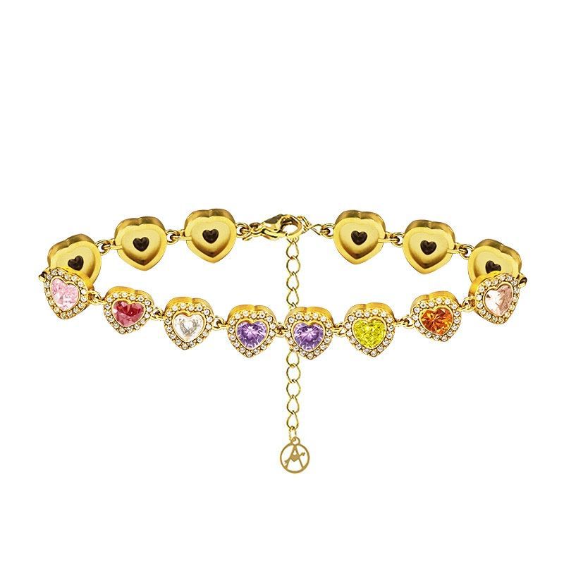 BRACCIALE LOVELY HEARTS MULTICOLOR